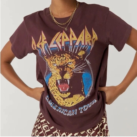 Daydreamer Def Leppard American Tour Band Short Sleeve Tee Shirt 80s Rock - Picture 12 of 15